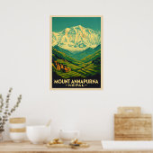 Berg Annapurna Nepal V02 Poster (Küche)