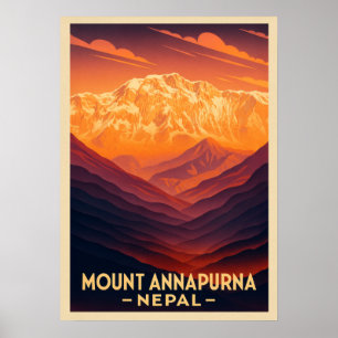 Berg Annapurna Nepal V03 Poster