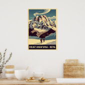 Berg Annapurna Nepal V04 Poster (Küche)