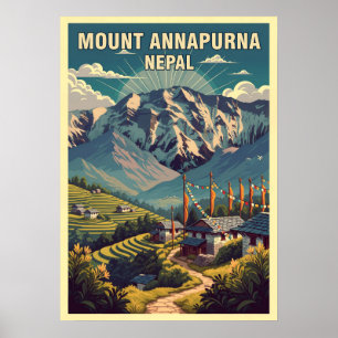 Berg Annapurna Nepal V06 Poster