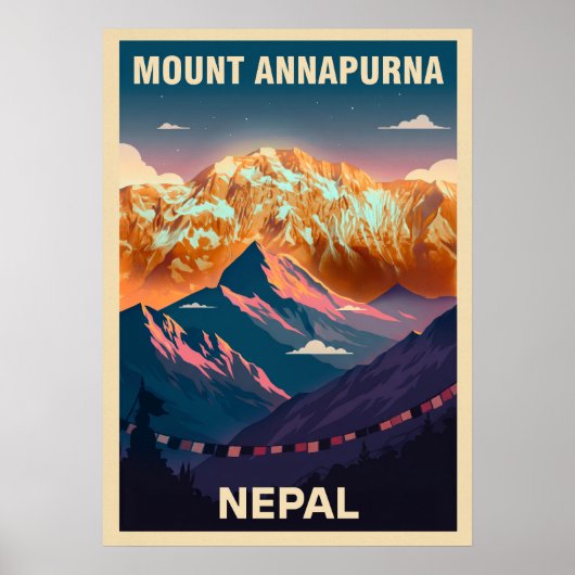 Berg Annapurna Nepal V07 Poster (Vorne)