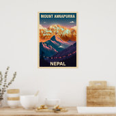 Berg Annapurna Nepal V07 Poster (Küche)
