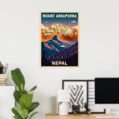 Berg Annapurna Nepal V07 Poster (Heimbüro)
