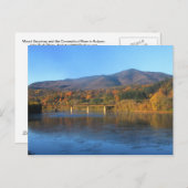 Berg Ascutney und Fluss Connecticut im Herbst Postkarte (Vorne/Hinten)