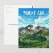 Berg Aso Japan Postkarte (Vorne/Hinten)