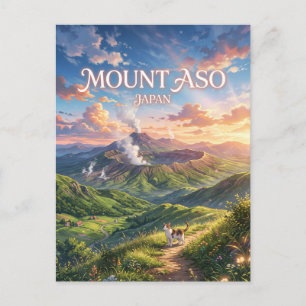 Berg Aso Japan Postkarte