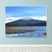 Berg Bachelor am Hosmer Lake, OR Leinwanddruck (Insitu (Holzboden))