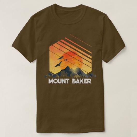 Berg BAKER Vintage Berge Ski T-Shirt (Design vorne)