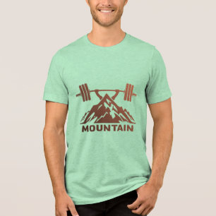 Berg-Barbell-Erlebnis - Fitness im Freien Tri-Blend Shirt