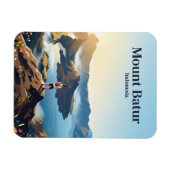 Berg Batur Indonesien Magnet (Horizontal)