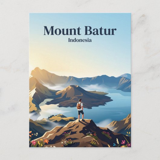 Berg Batur Indonesien Postkarte (Vorderseite)