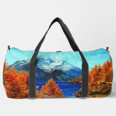 Berg, Bäume, See, Schnee, Fall Duffle Bag (Vorderseite)