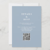 Berg-Blumen-Lichterkette Hochzeit QR-Code Einladung (Rückseite)
