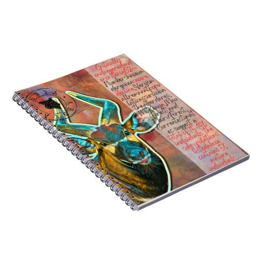 Berg Bongo Antelope III Notizblock (Rechte Seite)