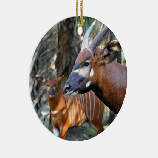 Berg Bongo und Kalb Keramik Ornament (Rechts)