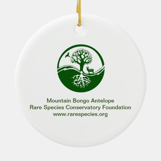 Berg Bongo und Kalb Keramik Ornament (Hinten)