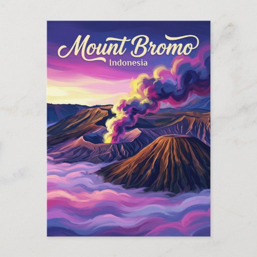 Berg Bromo Indonesien Postkarte (Vorderseite)