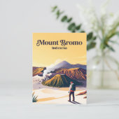 Berg Bromo Indonesien Postkarte (Stehend Vorderseite)