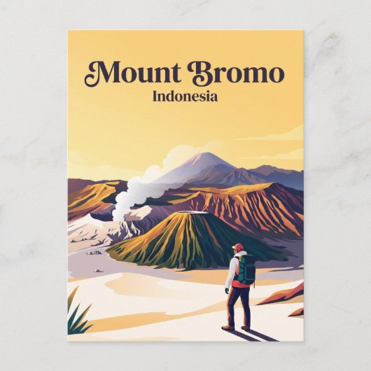 Berg Bromo Indonesien Postkarte (Vorderseite)