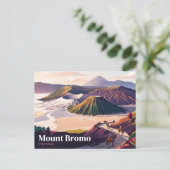 Berg Bromo Indonesien Postkarte (Stehend Vorderseite)