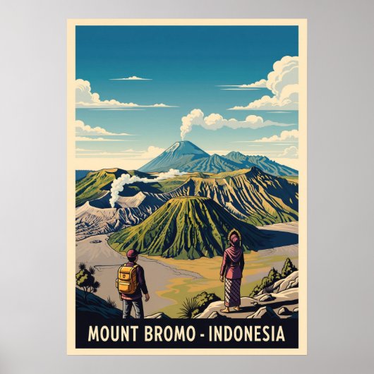 Berg Bromo Indonesien V02 Poster (Vorne)