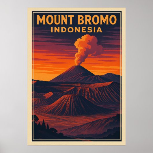 Berg Bromo Indonesien V06 Poster (Vorne)