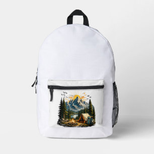 Berg-Camping-Abenteuer Sonnenuntergang Natur  Bedruckter Rucksack