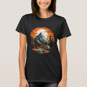 Berg Camping Wandern Outdoor Natur Wald Herren T-Shirt