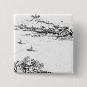 Berg Chang und See Chou, von 'Jardins Anglo-Chi Button