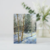 Berg Charleston-Bäume im Schnee Postkarte (Stehend Vorderseite)