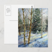 Berg Charleston-Bäume im Schnee Postkarte (Vorne/Hinten)