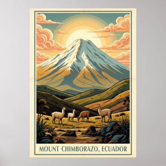 Berg Chimborazo Ecuador V01 Poster (Vorne)