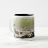 Berg Chimborazo, Ecuador, von 'Le Costume Ancien Zweifarbige Tasse (Vorderseite Links)