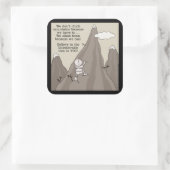 Berg Climber Quadratischer Aufkleber (Tasche)