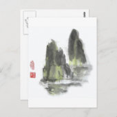 Berg der Giganten in weißer Postkarte (Vorne/Hinten)