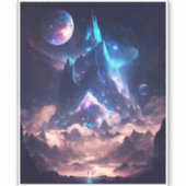 Berg der Kristalllandschaft Aufkleber (Vorderseite)