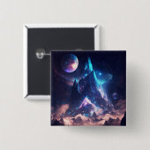 Berg der Kristalllandschaft Button (Vorne & Hinten)