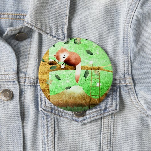 Berg des roten Pandas - Knopf-Abzeichen Button (Beispiel)