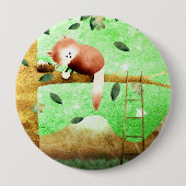 Berg des roten Pandas - Knopf-Abzeichen Button (Vorderseite)