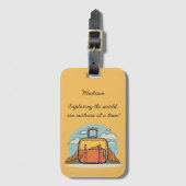 Berg des WeltExplorers Gepäckanhänger (Vorderseite Vertikal)