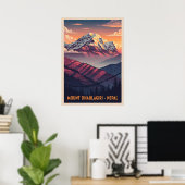 Berg Dhaulagiri Nepal V01 Poster (Heimbüro)
