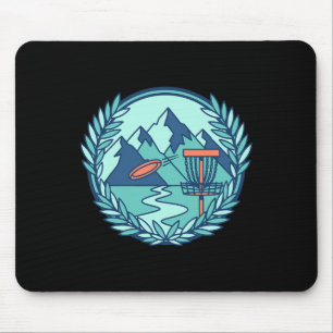 Berg-Disc-Golf-Szene Flying Disc Basket Course Mousepad