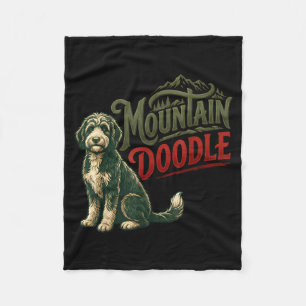 Berg-Doodle-Hundefreunde Vintage Retro Outdoor Fleecedecke