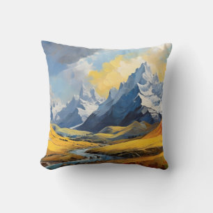 Berg eines schönen alpinen Herbstes Kissen