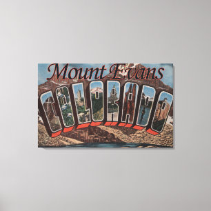 Berg Evans, Colorado - große Buchstabe-Szenen Leinwanddruck