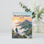 Berg Fansipan Vietnam Postkarte (Stehend Vorderseite)