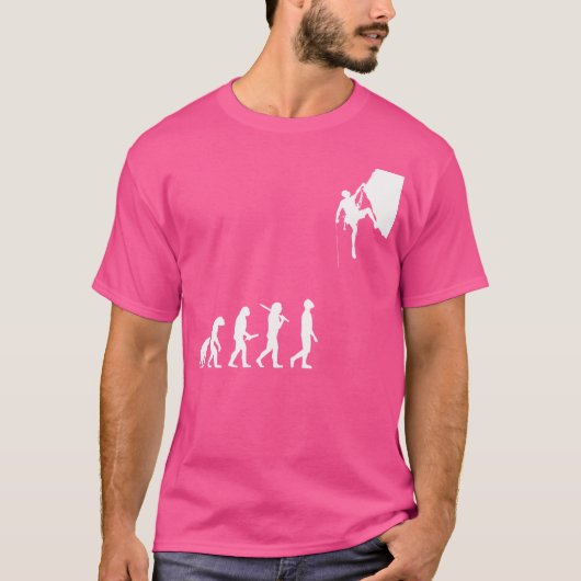 Berg-Fels-Kletterer Boulder Berge Klettern T-Shirt (Vorderseite)
