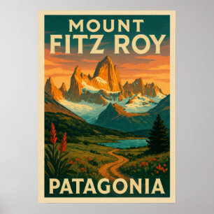 Berg Fitz Roy Patagonia V01 Poster