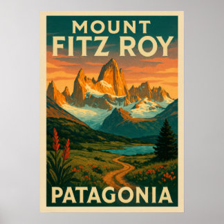 Berg Fitz Roy Patagonia V01 Poster