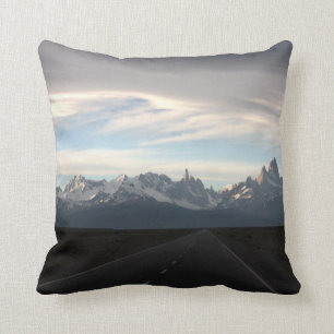 Berg Fitz Roy und Anden-Strecke Kissen
